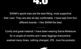 Why SAINA Athleisure is Proud of Our 4.8 Customer Review Average